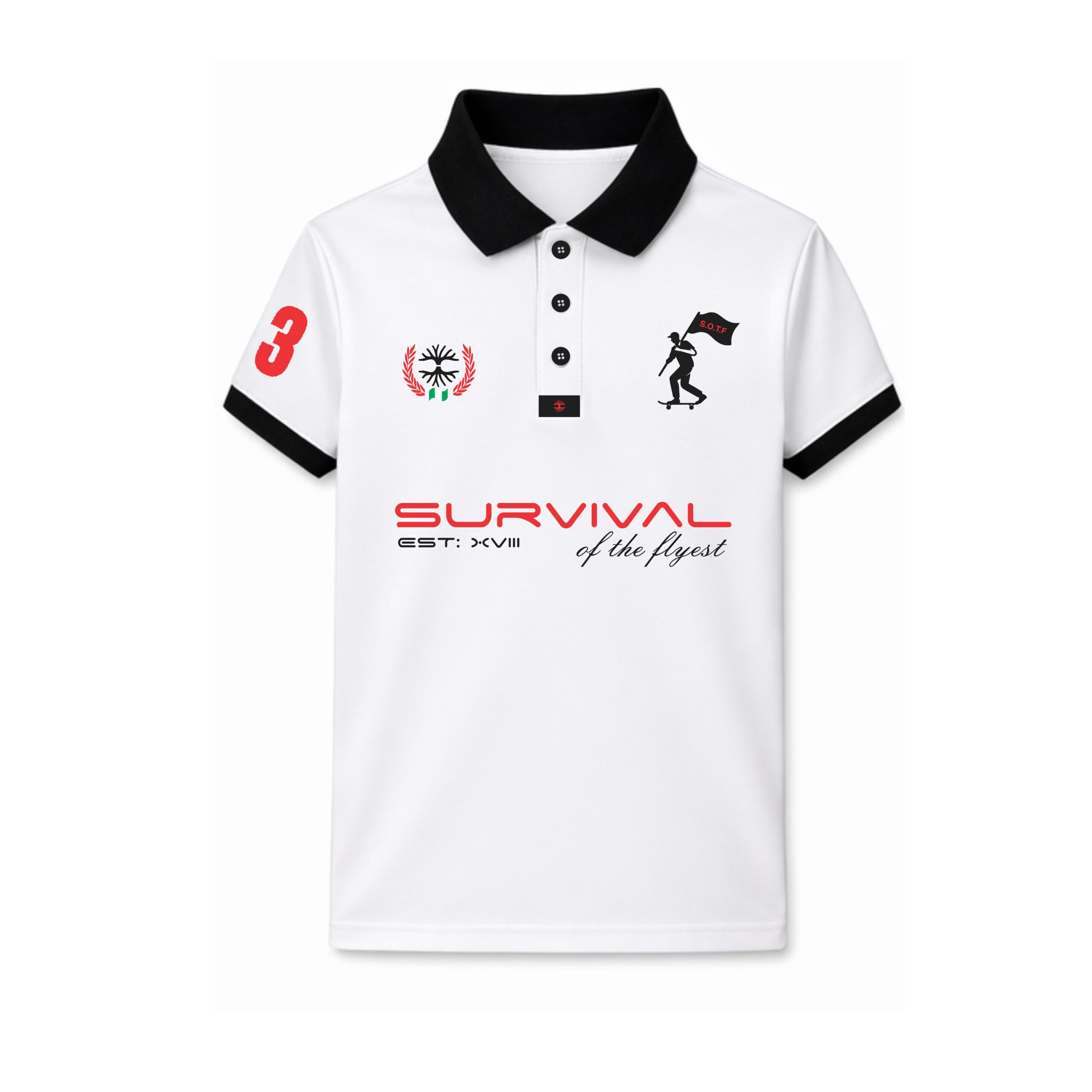 ARTIUM Survival of the flyest Polo - White